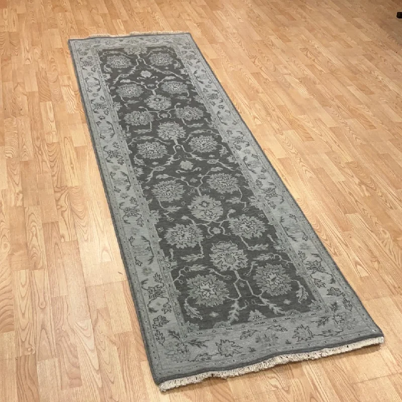 how to repair water-damaged carpet-Kaoud Rugs 2.10X9.1 Runner DARK GREY ANT. MAHAL  Area Rug