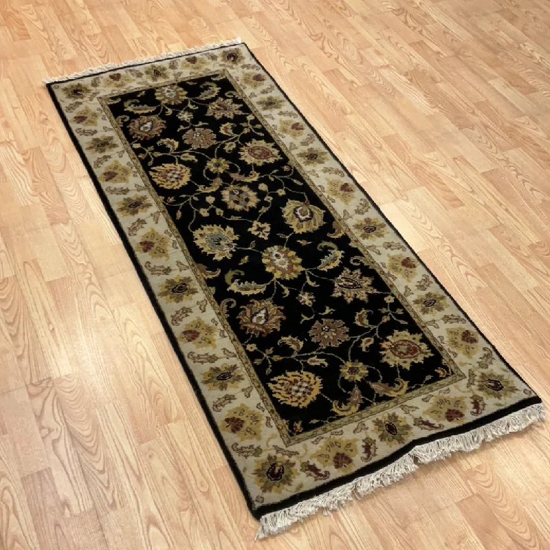 how to install carpet in dens-Kaoud Rugs 2.6X5.11 Runner BLACK ANT. MAHAL  Area Rug