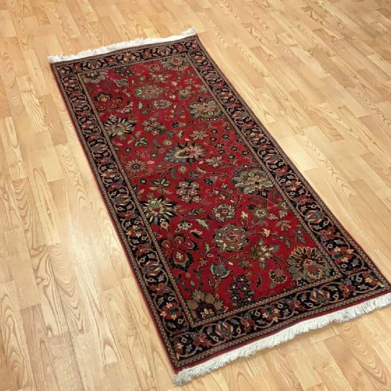 best rug pads for non-slip-Kaoud Rugs 2.6X5.9 Runner RUST QUM Area Rug