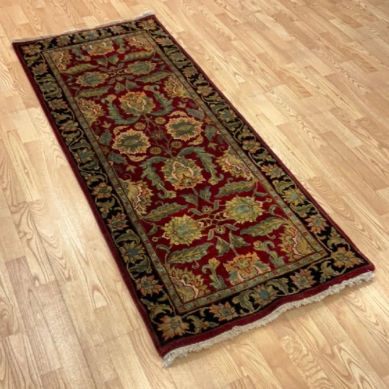 how to repair carpet snags-Kaoud Rugs 2.6X6.1 Runner BURGUNDY ANT. VERAMINE Area Rug