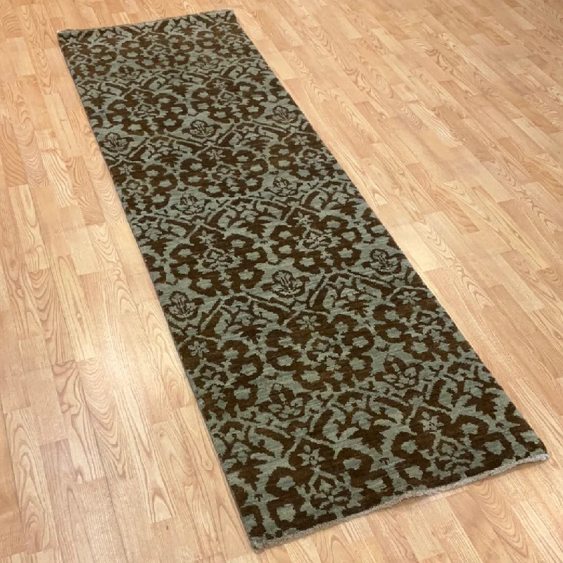 affordable rugs for pet-friendly homes-Kaoud Rugs 2.6X8 Runner BROWN GABBEH Area Rug