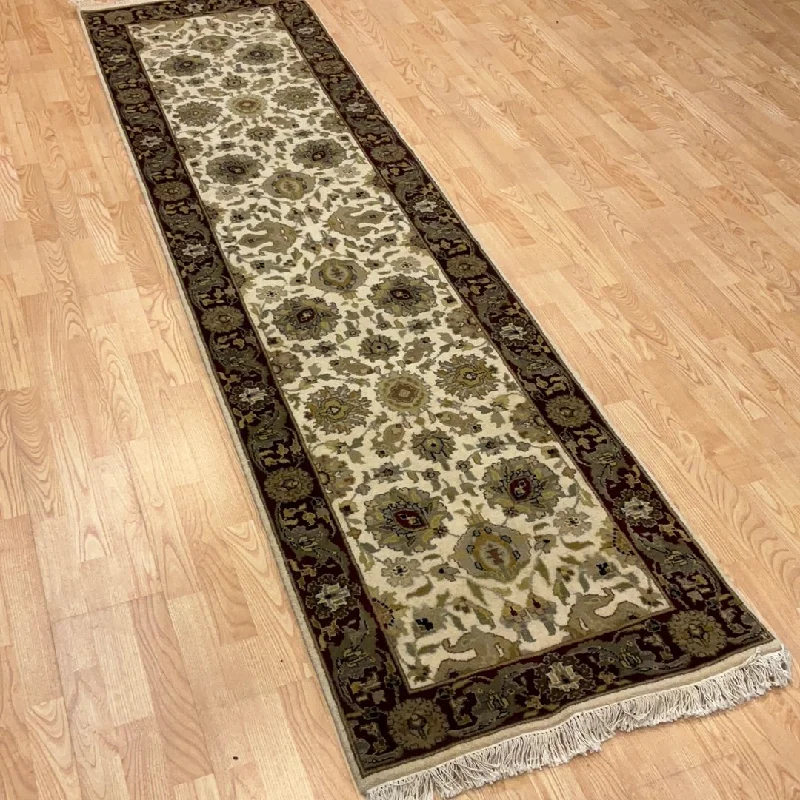 eco-friendly rug cleaning methods-Kaoud Rugs 2.6X9.10 Runner BEIGE ANT. MAHAL  Area Rug