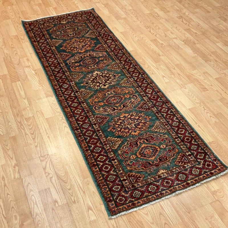 how to remove pet scratches fast-Kaoud Rugs 2.7X7.7 Runner LIGHT GREEN ANT. SHIRVAN-S Area Rug