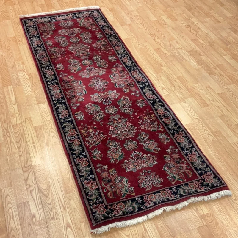 how to repair carpet burns-Kaoud Rugs 2.8X8 Runner BURGUNDY SAROUK Area Rug