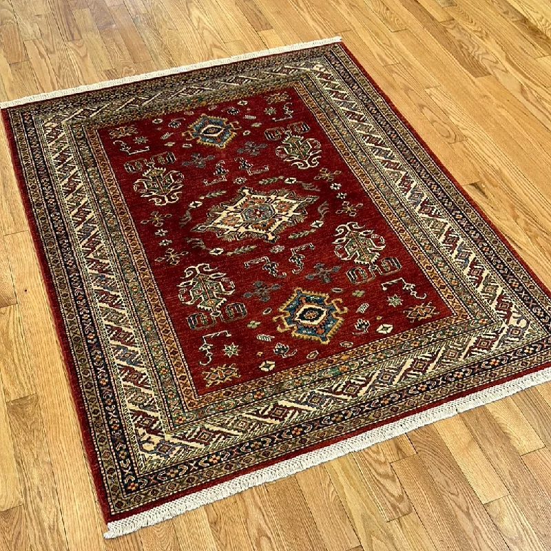 how to remove sand from rugs-Kaoud Rugs 4.10X6 Rectangle RED ANT. KAZAK Area Rug