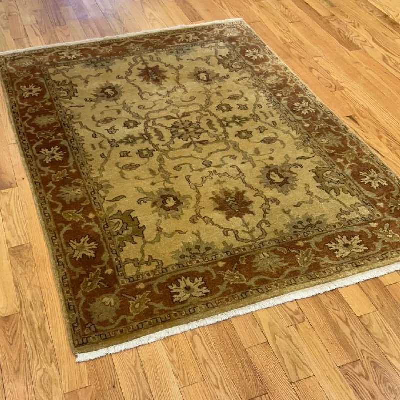 best carpet sweepers for freshness-Kaoud Rugs 4.11X6.10 Rectangle GOLD ANT. MAHAL Area Rug