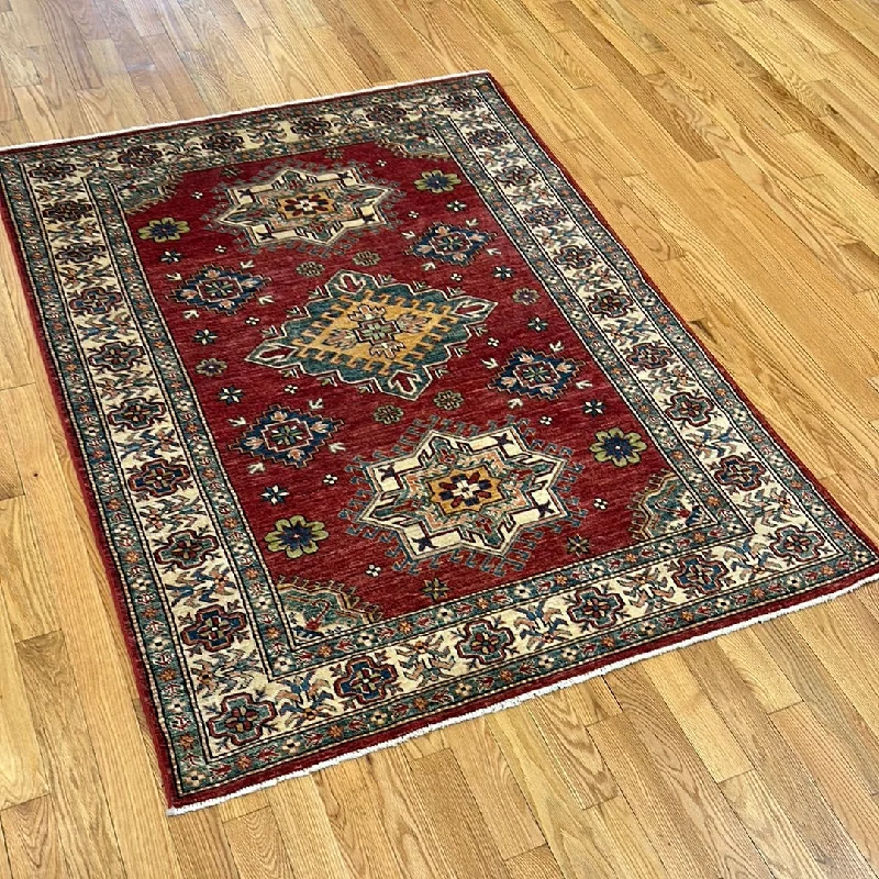 where to buy modern rugs-Kaoud Rugs 4.11X6.6 Rectangle RED ANT. KAZAK Area Rug