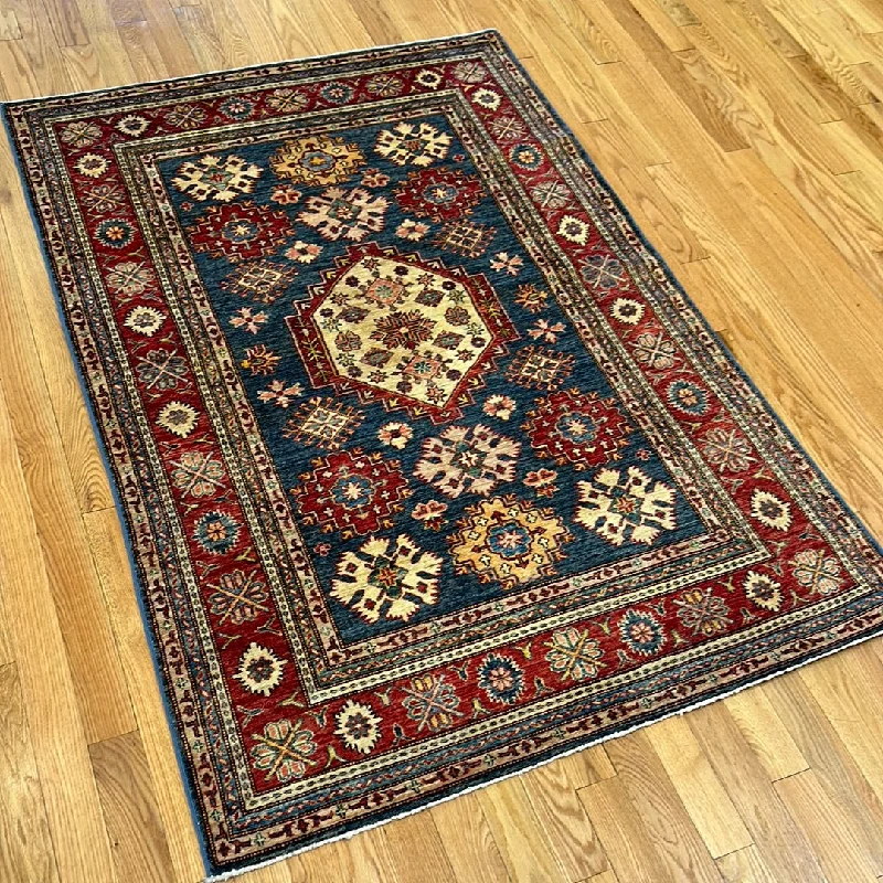 how to clean flatweave rugs-Kaoud Rugs 4.6X6.9 Rectangle LIGHT BLUE ANT. KAZAK Area Rug