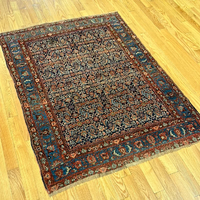 best carpet stain removal tips-Kaoud Rugs 4.8X6.4 Rectangle NAVY ANT. BIDJAR Area Rug