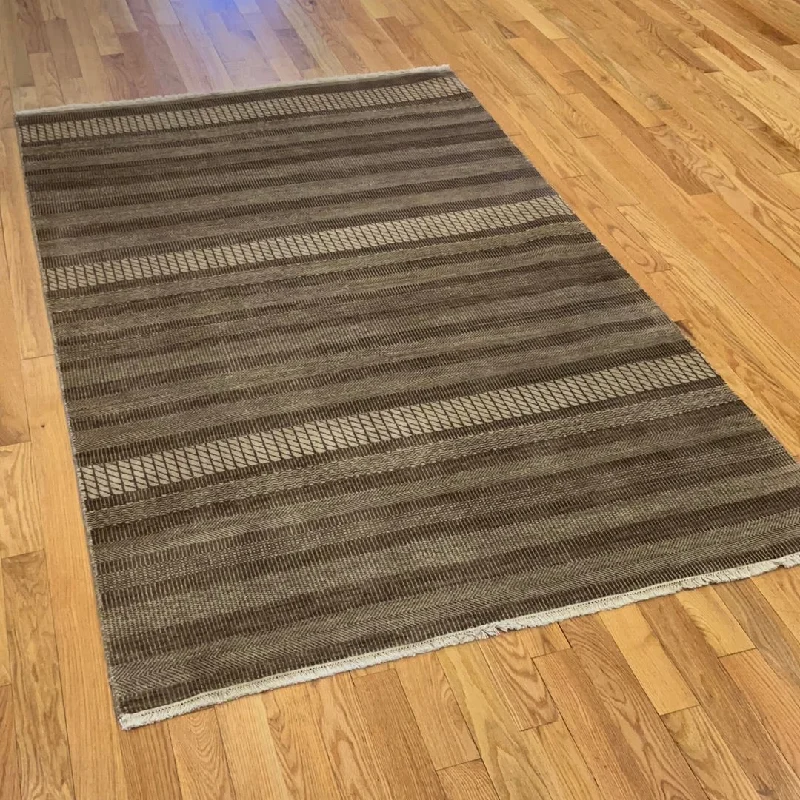 how to remove dust from rugs-Kaoud Rugs 5.0X8.1 Rectangle BROWN GABBEH Area Rug