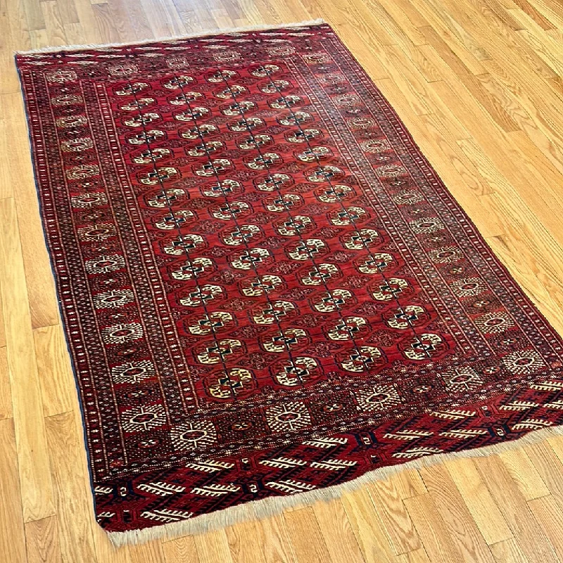 modern rugs for small apartments-Kaoud Rugs 5.1X8 Rectangle RED OLD BOUKHARA Area Rug