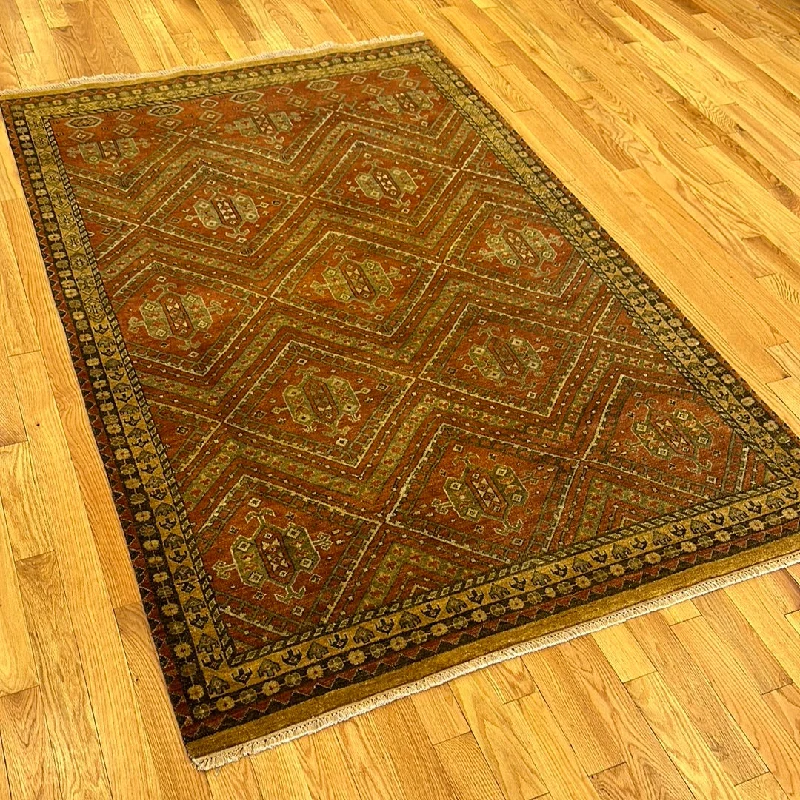 best carpet deodorizers for kids-Kaoud Rugs 5.3X8.5 Rectangle RUST CONTEMP-S Area Rug