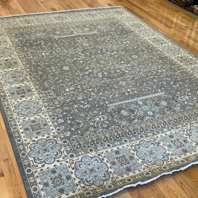 how to remove pet dander easily-Kaoud Rugs 9.2X12.3 Rectangle Grey Contemp Area Rug