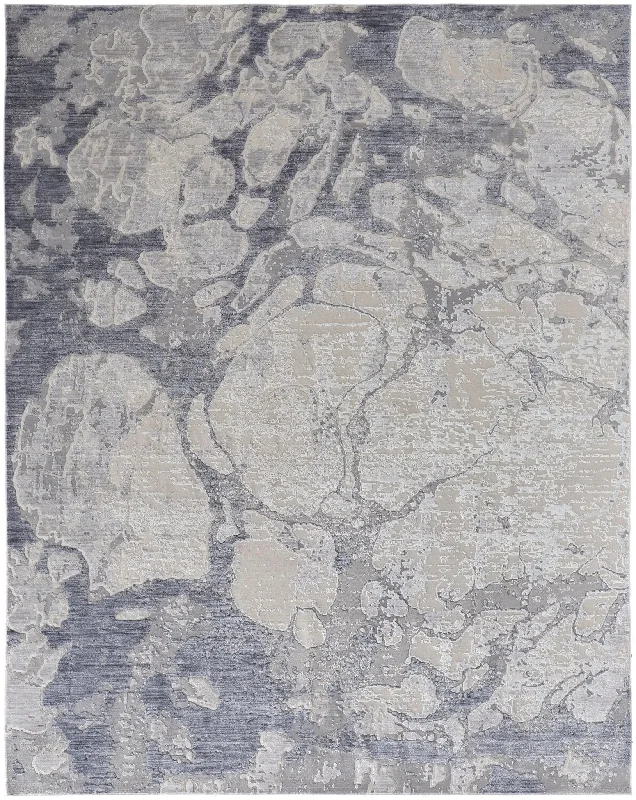 where to buy modern rugs-Laina LAI39G8F Blue Rug