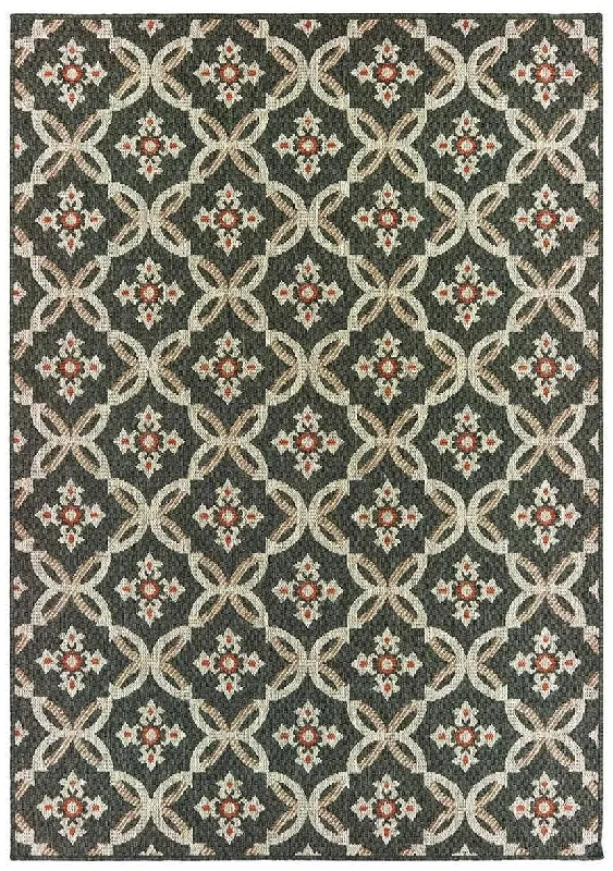 how to choose rug patterns-Latitude 1904K Grey Orange Rug