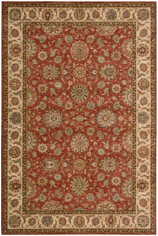 modern floral rug designs-Living Treasures LI05 Rust Rug