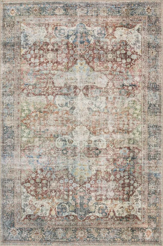 stylish rugs for cozy apartments-Loren LQ-14 Brick / Multi Rug