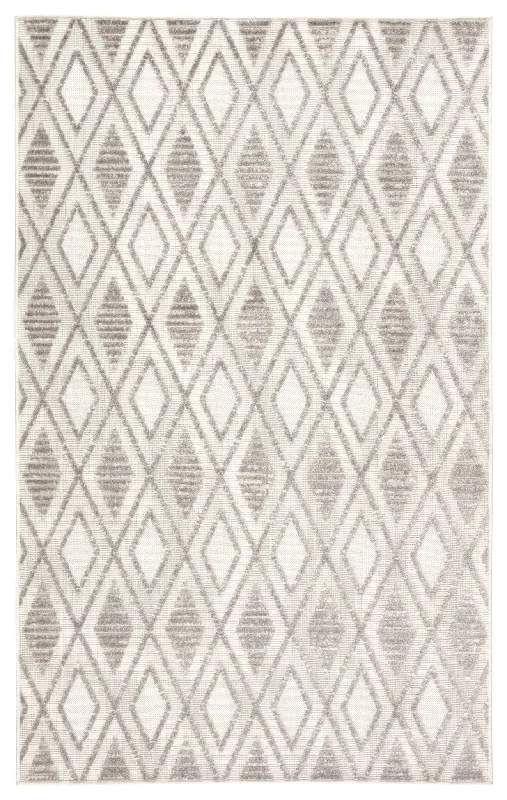 stylish rugs for home entryways-Lumen LUM01 Grey/White Rug