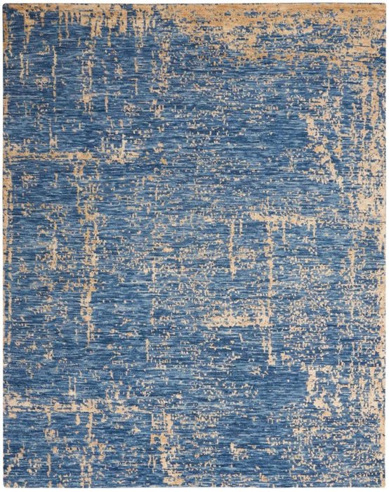 affordable carpet remnants near me-Luna LUN01 Dark Blue/Mocha Rug