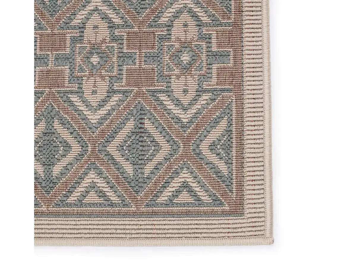 trendy rugs for living spaces-Mahaba MAH03 Green/Taupe Rug