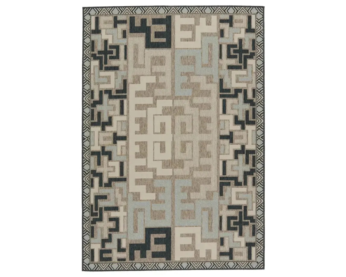 how to clean high-pile rugs-Mahaba MAH12 Beige/Grey Rug