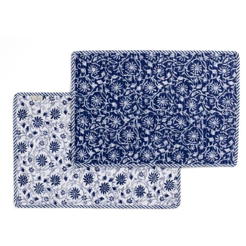 best-online-lifestyle-coaches-Margerita | Navy Blue | SET OF 2 | Cotton Placemat