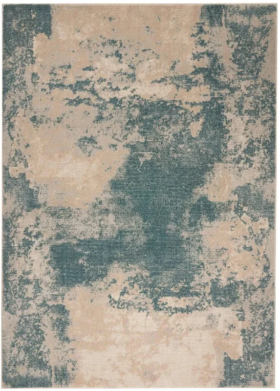 how to remove crayon from carpet-Maxell MAE13 Ivory/Teal Rug