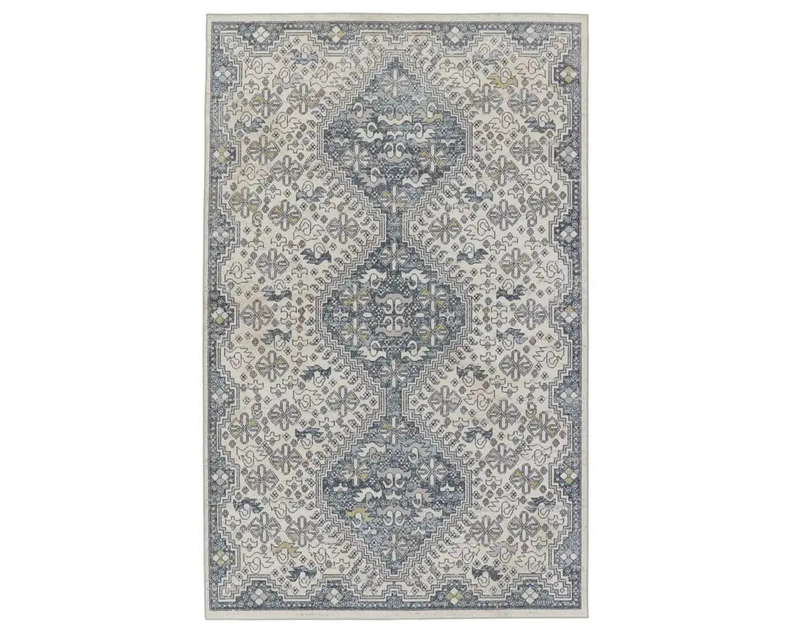 how to repair carpet fadinglogic-Nadine NDN06 Blue/Light Grey Rug