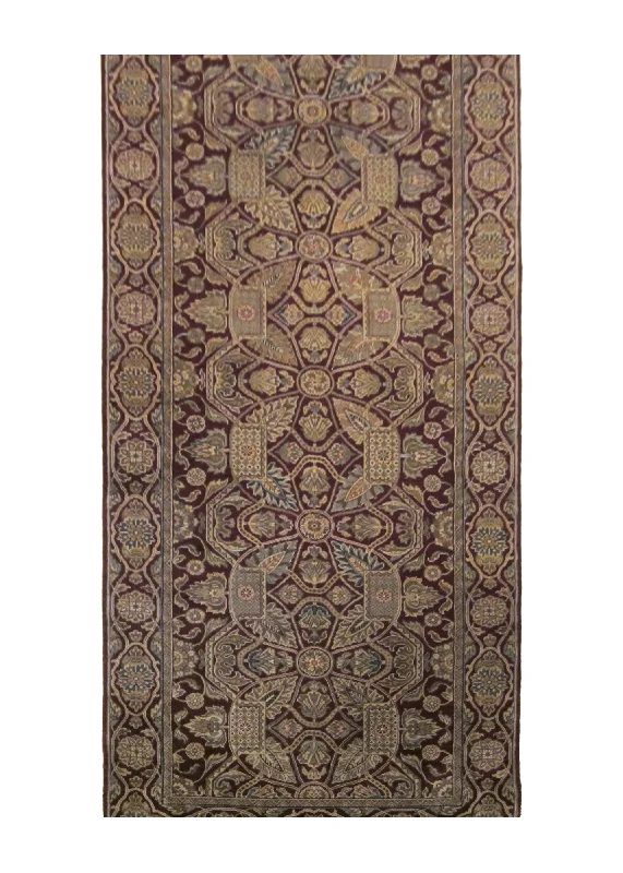 commercial carpet cleaning cost-Oriental Rug Indian Handmade Runner Transitional 4'1"x12'2" (4x12) Red Tea Washed Design #A24073