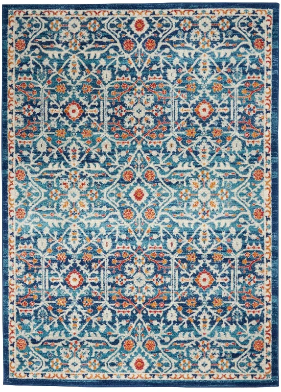 durable carpets for kids rooms-Passion PSN28 Blue/Multicolor Rug