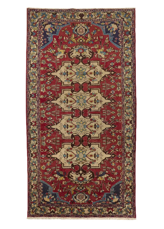 how to remove pet vomit stains-Persian Rug Bakhtiari Handmade Area Tribal 5'2"x9'10" (5x10) Red Geometric Design #31079