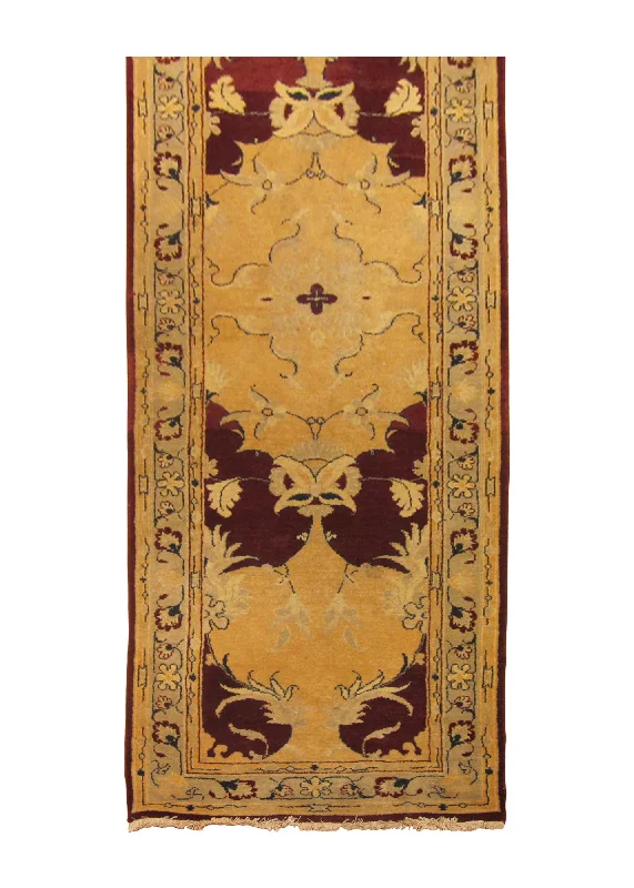 where to buy durable carpets online-Persian Rug Mahal Handmade Runner Tribal 3'0"x10'5" (3x10) Red Whites/Beige Floral Design #A23919