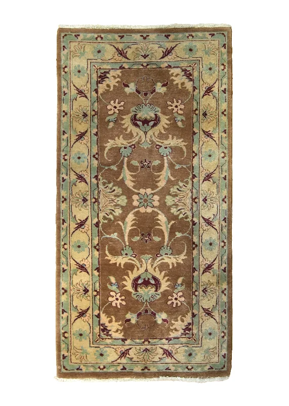 best carpet deodorizers for freshness-Persian Rug Mahal Handmade Runner Tribal 3'2"x6'5" (3x6) Brown Whites/Beige Green Floral Design #A23870