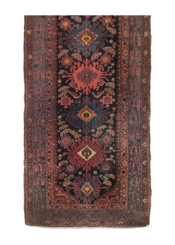 where to buy shaggy rugs-Persian Rug Malayer Handmade Runner Tribal Antique 3'3"x16'8" (3x17) Red Blue Geometric Design #A24291