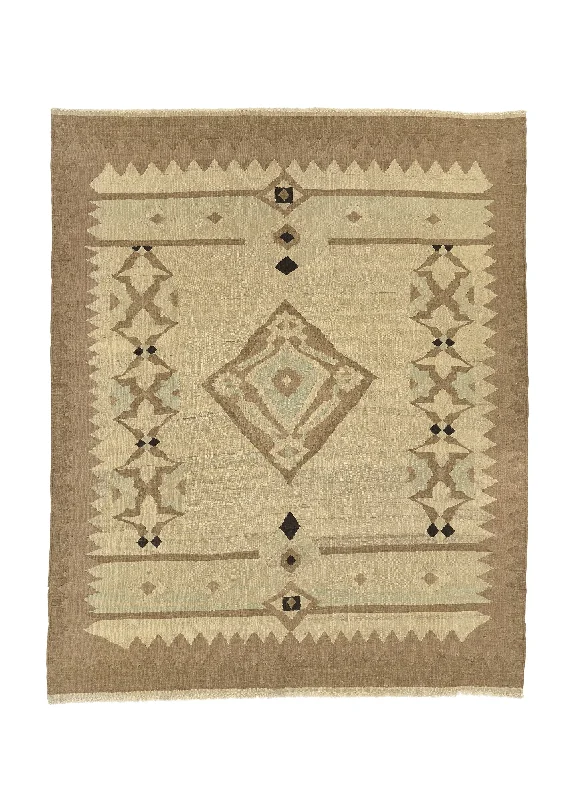 best carpet deodorizer for dogs-Persian Rug Shiraz Handmade Area Tribal 7'1"x8'8" (7x9) Whites/Beige Kilim Design #21078