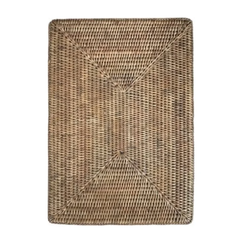 best-digital-seo-tools-Rectangular Rattan Placemat | Old Grey