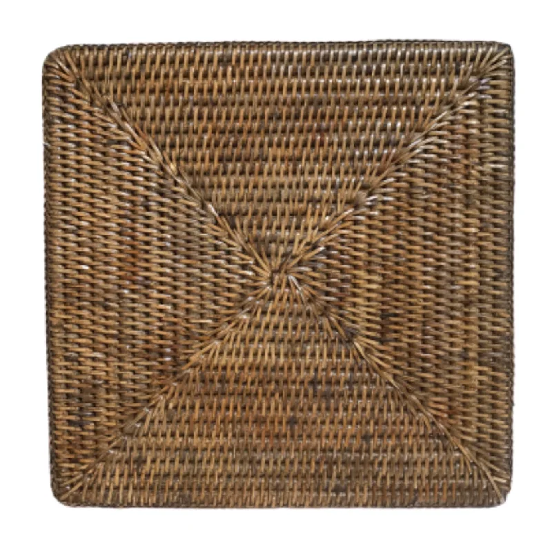 how-to-plan-a-bike-trip-Square Rattan Placemat | Antique