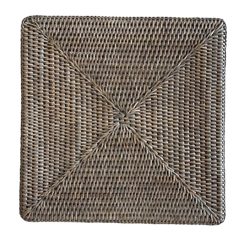 best-home-humidifiers-reviews-Square Rattan Placemat | Old Grey