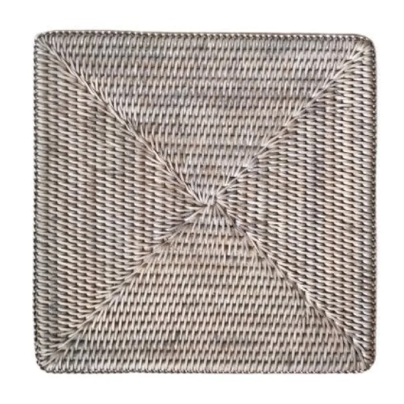 diy-budget-bathroom-ideas-Square Rattan Placemat | White wash