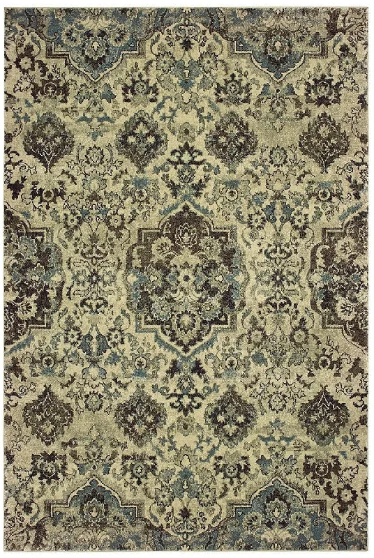 affordable carpet for apartments-Raleigh 8027J Ivory Grey Rug