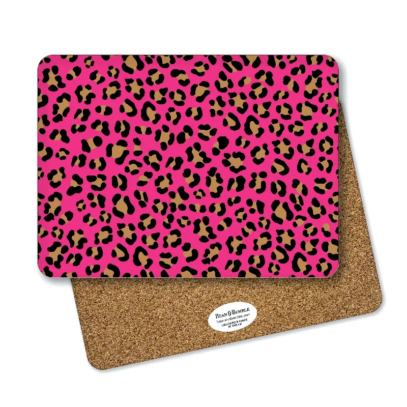 how-to-start-a-tech-blog-Rectangular Placemat - Pink Leopard Print