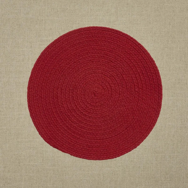 how-to-plan-a-group-vacation-Red Essex Braided Round Placemats set of 4 (1 set in stock)