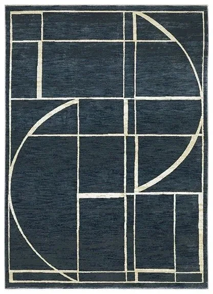 affordable rugs for large spaces-Reed RE04B Blue/Ivory Rug