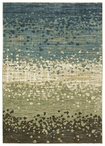 handmade wool rugs online-Reed RE08A Blue/Green Rug