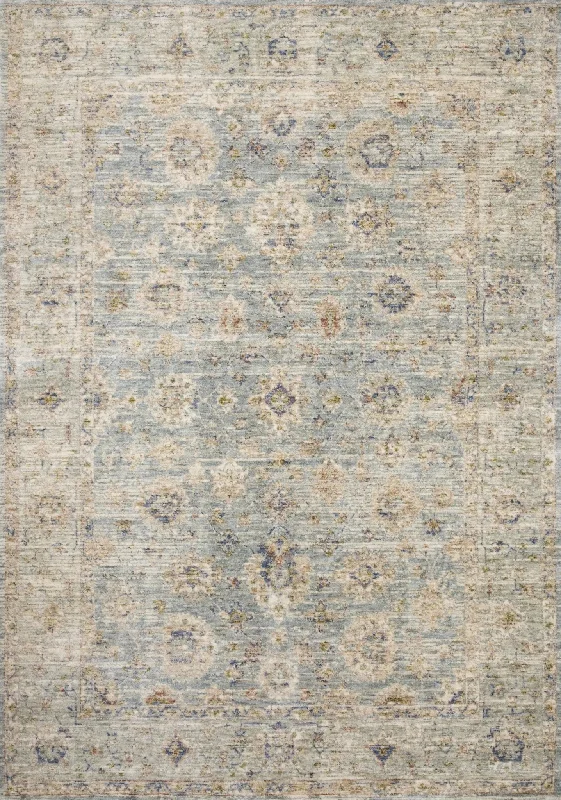 how to choose rug thickness-Revere REV 09 Light Blue Multi Rug