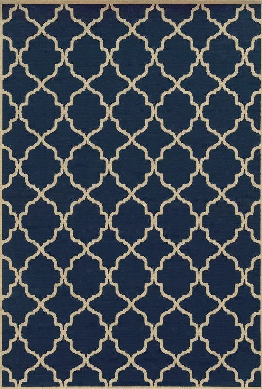 where to buy durable carpets-Riviera 4770L Blue/ Ivory Rug