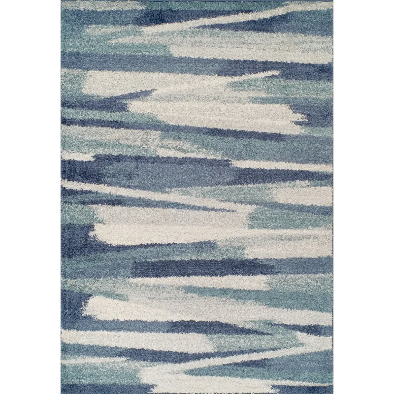 modern floral rug designs-Rocco RC7 Navy Rug