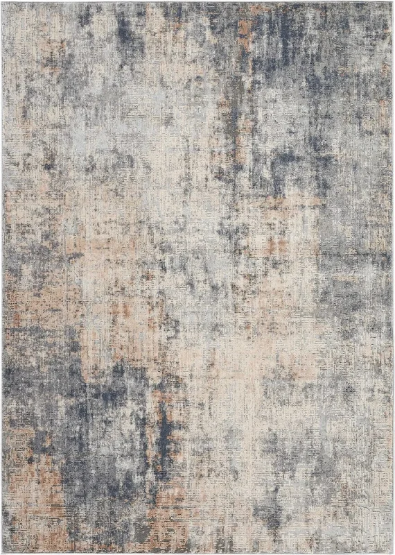 stylish rugs for small apartments-Rustic Textures RUS01 Grey/Beige Rug