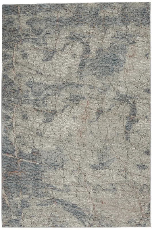 luxury shag carpets for sale-Rustic Textures RUS15 Light Grey/Blue Rug