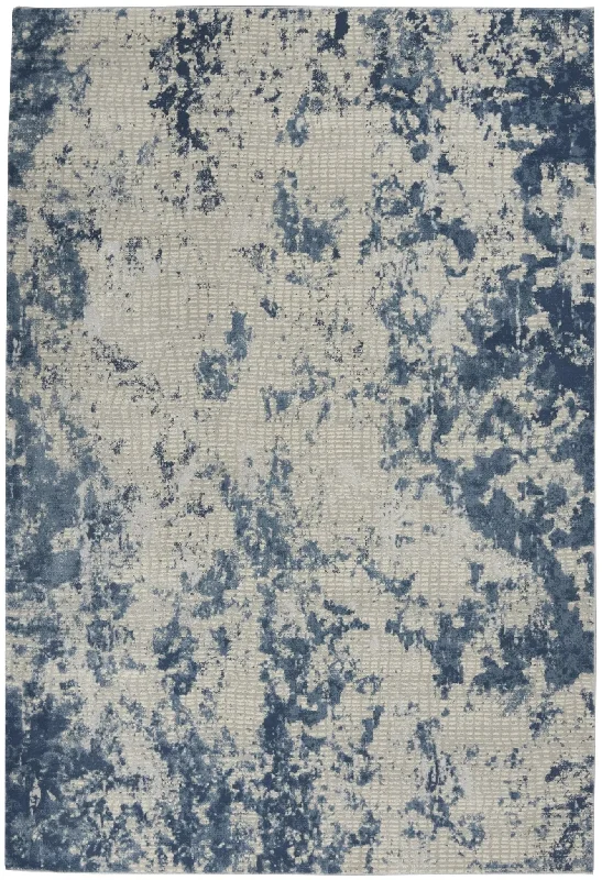 where to buy luxury rugs-Rustic Textures RUS16 Grey/Blue Rug